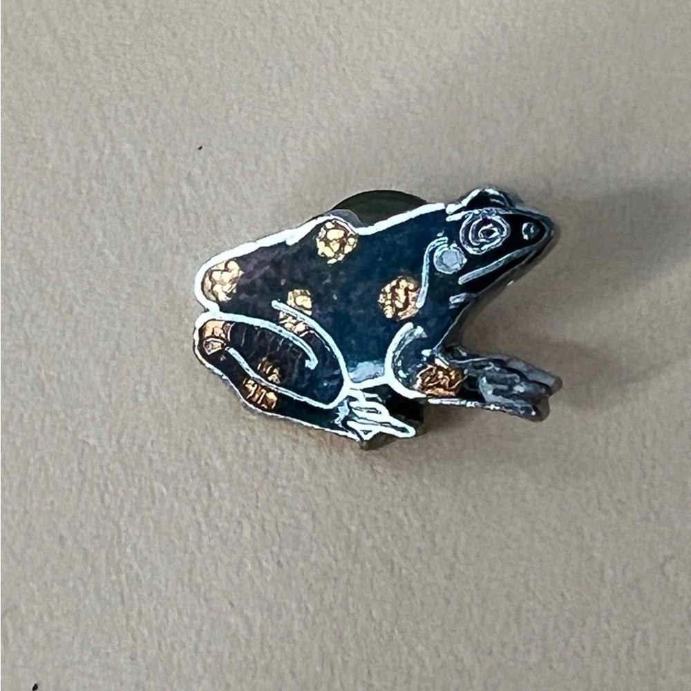 Vintage Frog Enamel Pin .75”